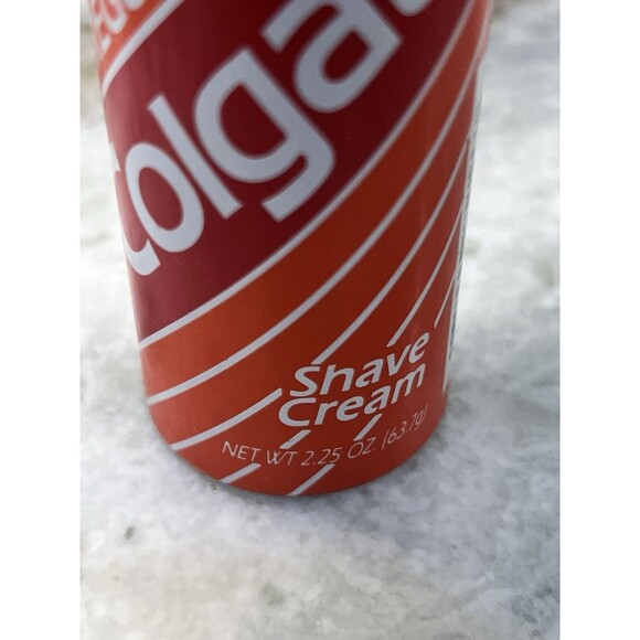 Colgate Regular Shaving Cream 2.25 oz Shave Foam Orange Can Vintage - Picture 7 of 7